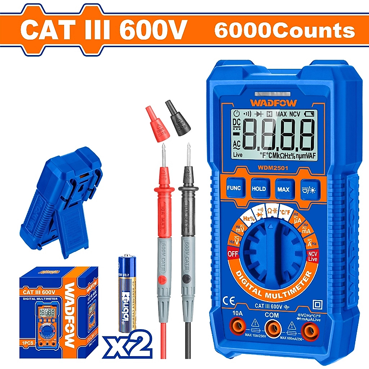 ĐỒNG HỒ VẠN NĂNG 600V-4000 SỐ ĐẾM WDM2501 WADFOW - HÀNG CHÍNH HÃNG
