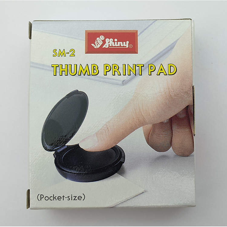 Khay mực lăn tay tròn Shiny SM2 - Màu Xanh - Ảnh 2