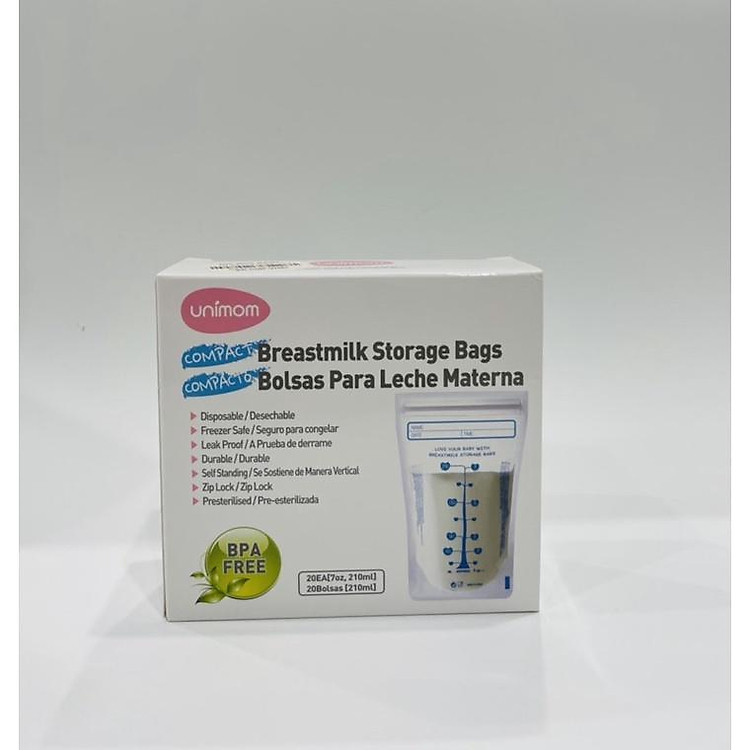 Túi trữ sữa Unimom 210ml - Hộp 20 túi Chính hãng Ưu đãi - Hình ảnh 5