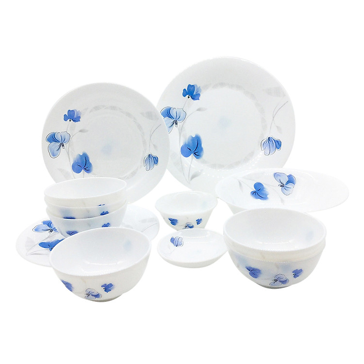 Bộ Bàn Ăn 12 Món Thủy Tinh Ngọc Vitriares Tròn - Tím