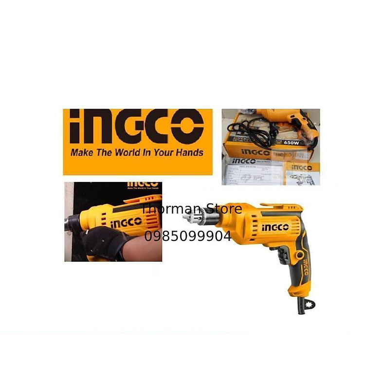 10mm Máy khoan điện cầm tay 500W INGCO ED50028E