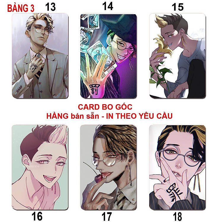Thẻ Card Hanma Shuji Tokyo Revengers (6 chiếc) - Ảnh 4