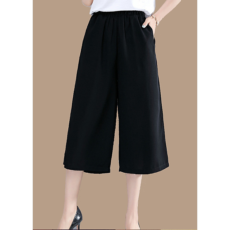 Quần ống rộng cạp chun 2 túi Qt05