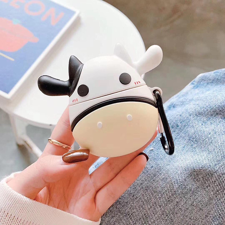 Case Airpods - Ốp bảo vệ dành cho Airpods 1/2 Silicon - CON BÒ SỮA