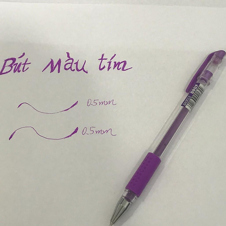 Bút Gel Mực Tím 0.5mm BAOKE (12 cây) - Ảnh 6