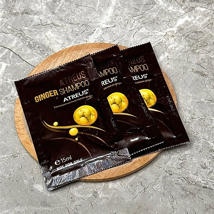 dây 10 gói dầu gội gừng giảm ngứa đầu ATREUS Ginger Shampoo Thái Lan 10x15ml