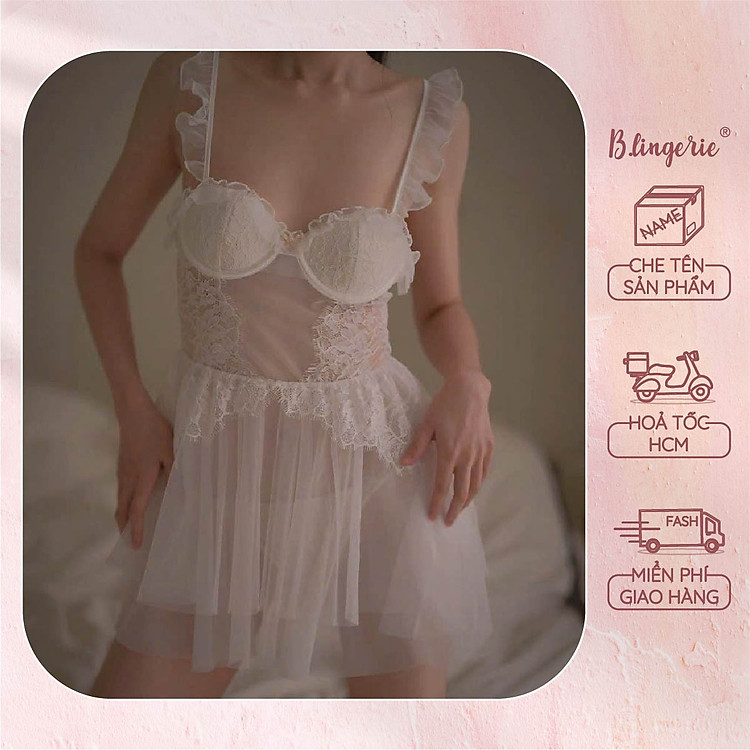 Váy Ngủ Nữ Ren Thoải Mái - B.Lingerie