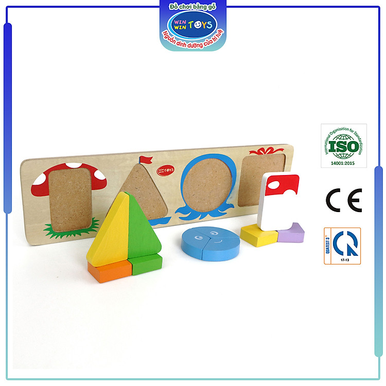Đồ chơi gỗ Bốn hình cơ bản Winwintoys Chính hãng Giá rẻ