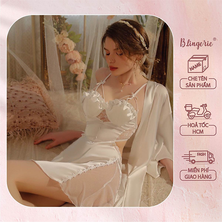 Đầm Ngủ Hai Dây Nữ Quyến Rũ (Không kèm áo choàng) - B.Lingerie