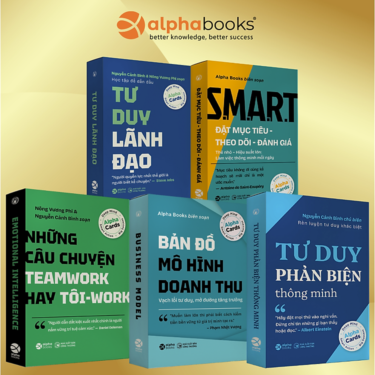 Combo Flashcard Kỹ Năng Lãnh Đạo: Tư Duy Lãnh Đạo + Tư Duy Phản Biện + Bản Đồ Mô Hình Doanh Thu + SMART Goal + Những Câu Chuyện Teamwork Hay Tôi-work