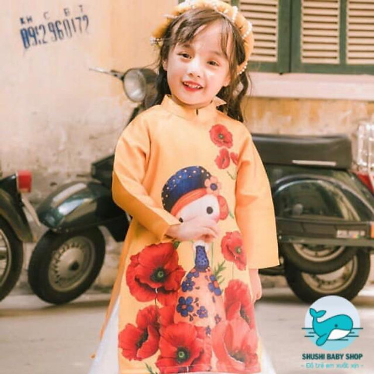 Áo Dài Tết Bé Gái Sapodill Chất Tapta Xịn Xò