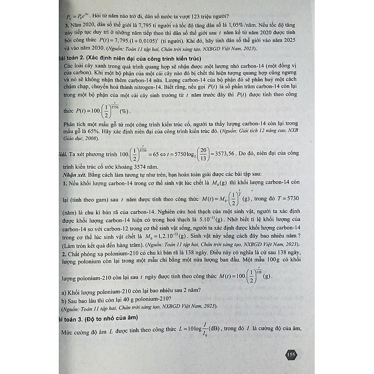 Bài Tập Nâng Cao Và Một Số Chuyên Đề Toán Lớp 11: Đại Số - Giải Tích - Thống Kê - Xác Suất - Ảnh 2