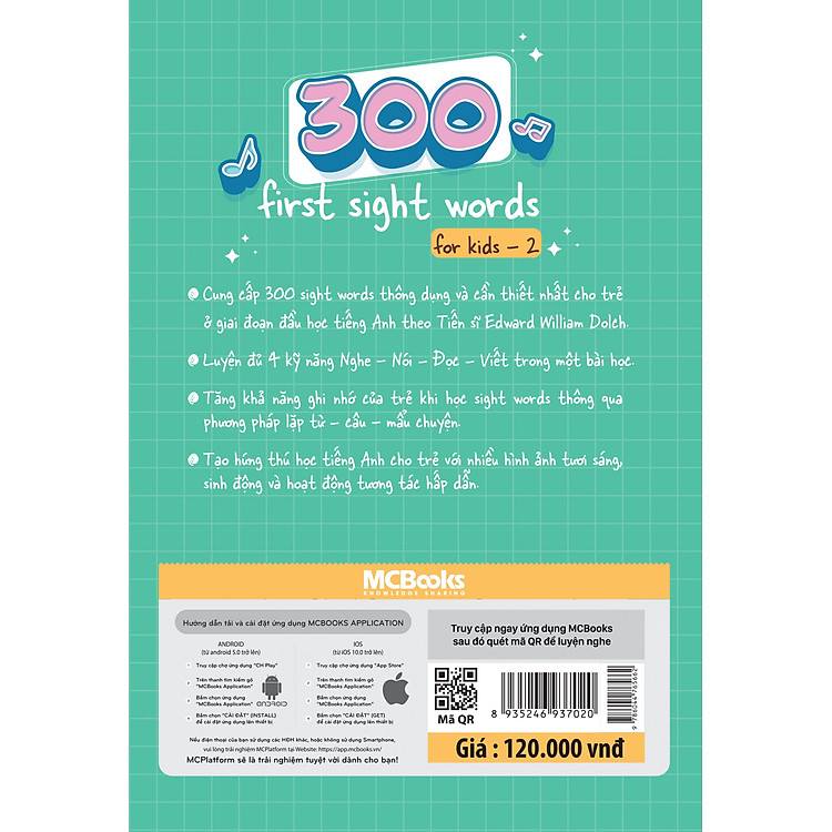 300 First Sight Words for Kid - 2 - Ảnh 2