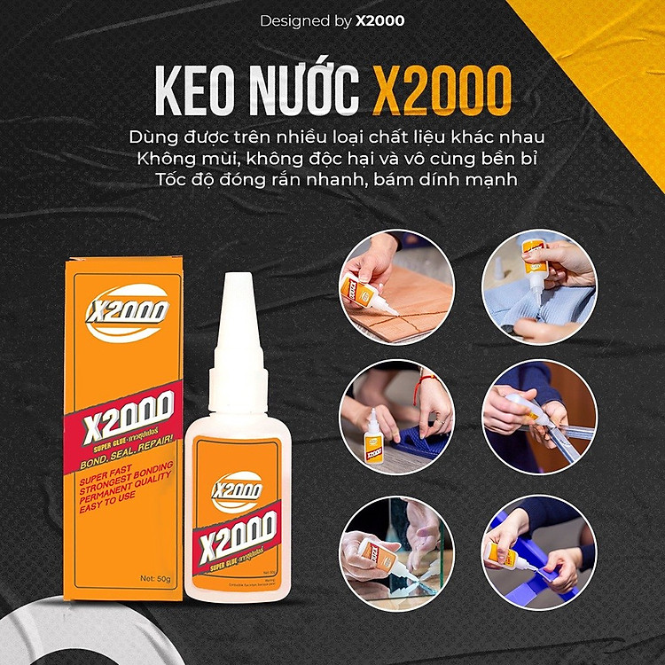 Keo Dán Đa Năng Siêu Dính X2000 (Lọ to) - Ảnh 6