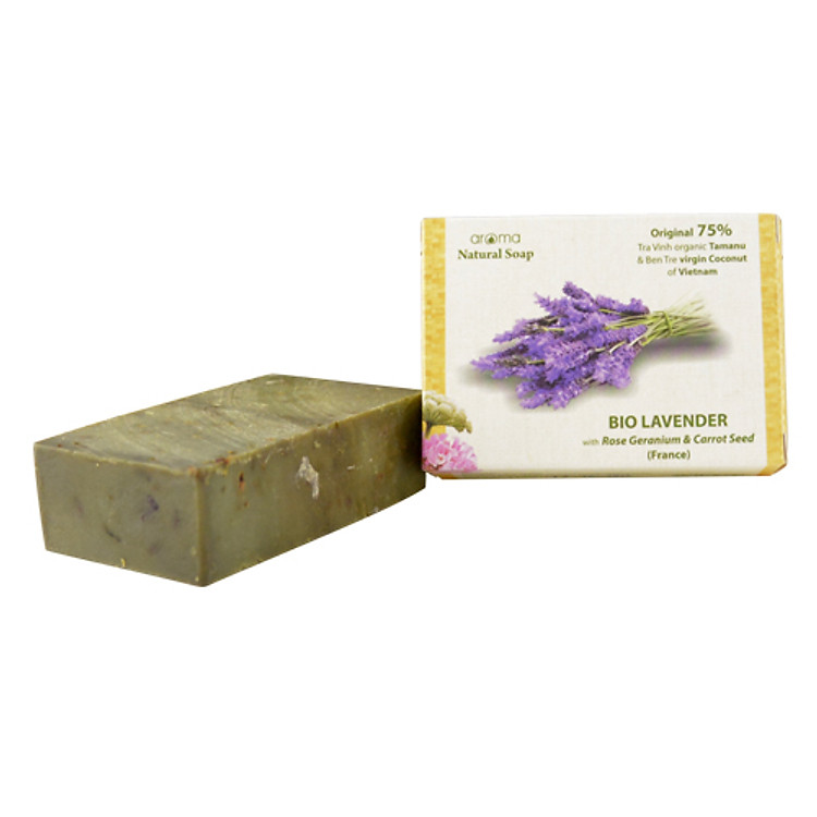 Xà phòng tinh dầu Aroma - Hoa Oải Hương & Mù U #So-LaveTa ( 100Gr )