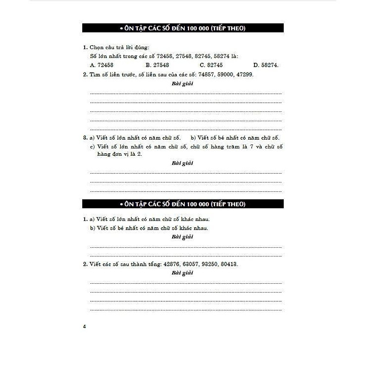 Vở Bài Tập Nâng Cao Toán Lớp 4 - Bám Sát SGK Kết Nối Tri Thức Với Cuộc Sống (Tập 2) - Ảnh 6