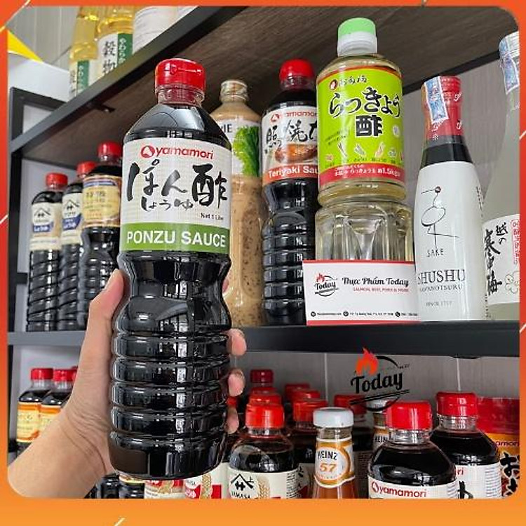 Sốt Ponzu ( Yamamori ) hương vị Nhật Bản công dụng đa năng trong ẩm thực Nhật chai 1 Lít