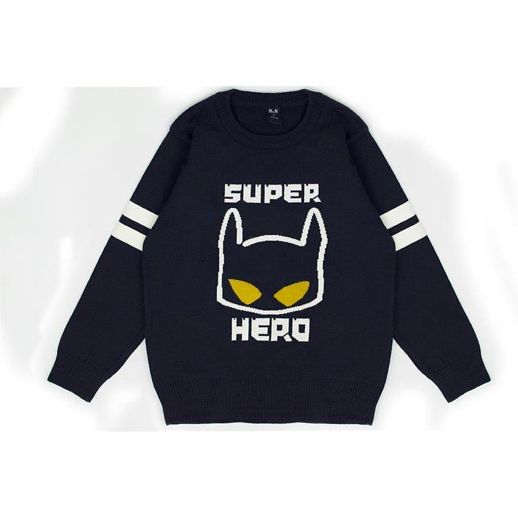 Áo len bé trai hình Hero (size 8 đến 14 tuổi)