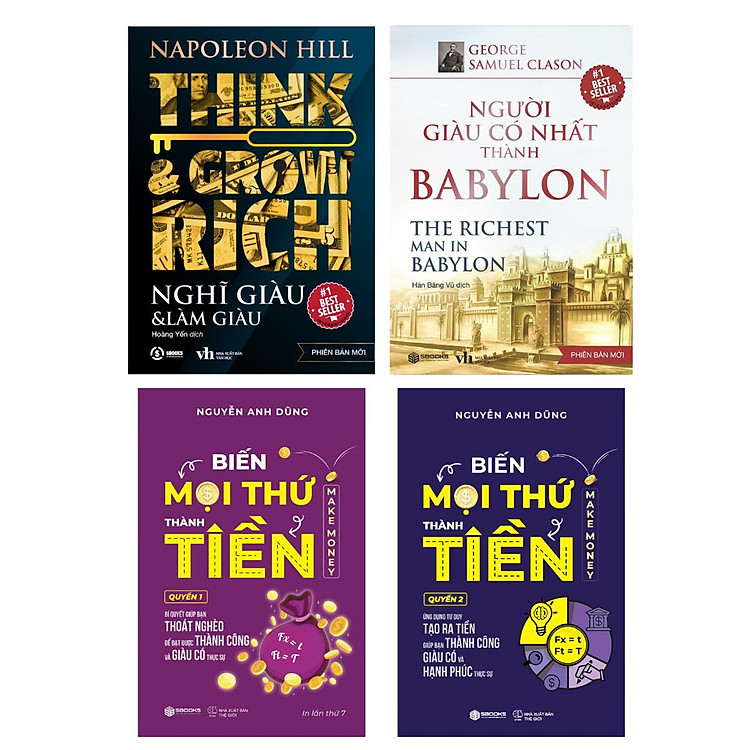 Combo 4 Cuốn Sách Nghĩ Giàu Làm Giàu