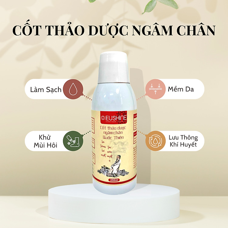 Cốt Thảo Dược Ngâm Chân Quốc Thiên Serenys hỗ trợ giảm chứng phong thấp, đau mỏi, suy tĩnh mạch