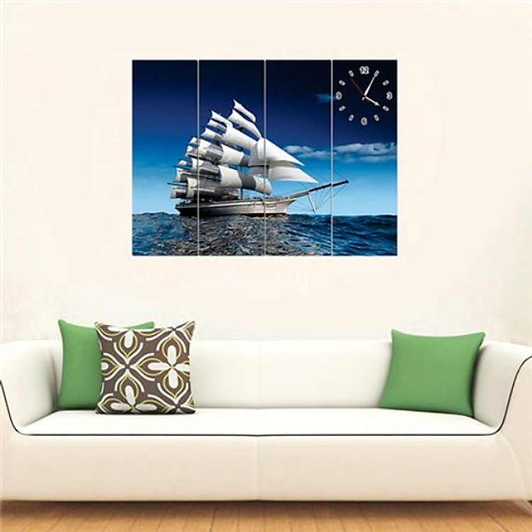 Tranh đồng hồ thuận buồm xuôi gió TDH04