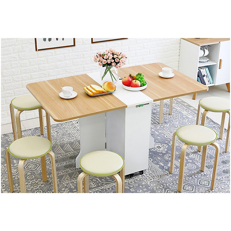 BÀN ĂN THÔNG MINH XẾP GỌN - Có bánh xe