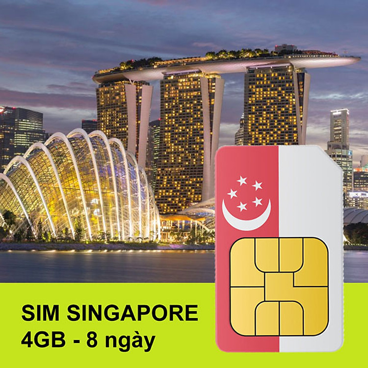 Sim 4G Singapore 4GB 8 ngày