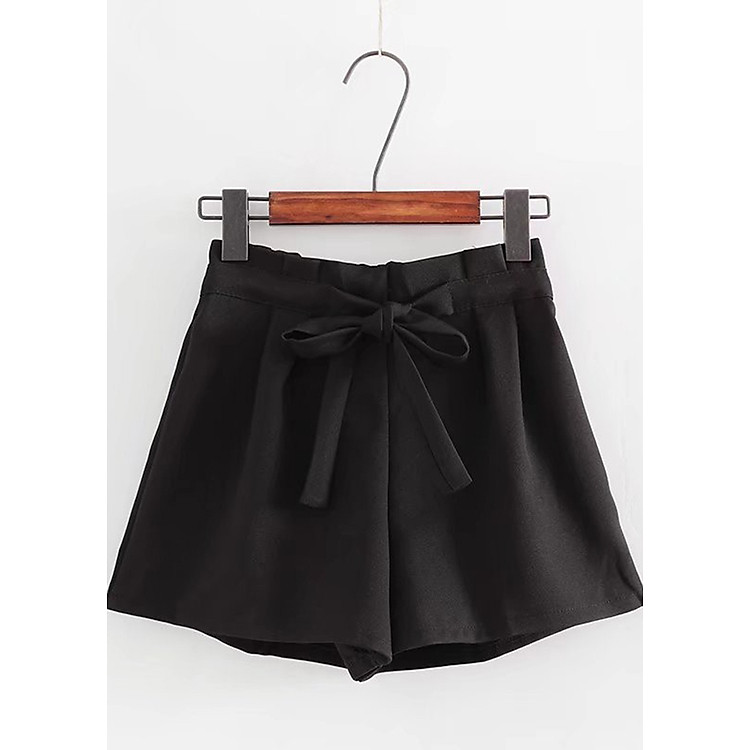 Quần Short Nữ Ống Rộng Thắt Nơ