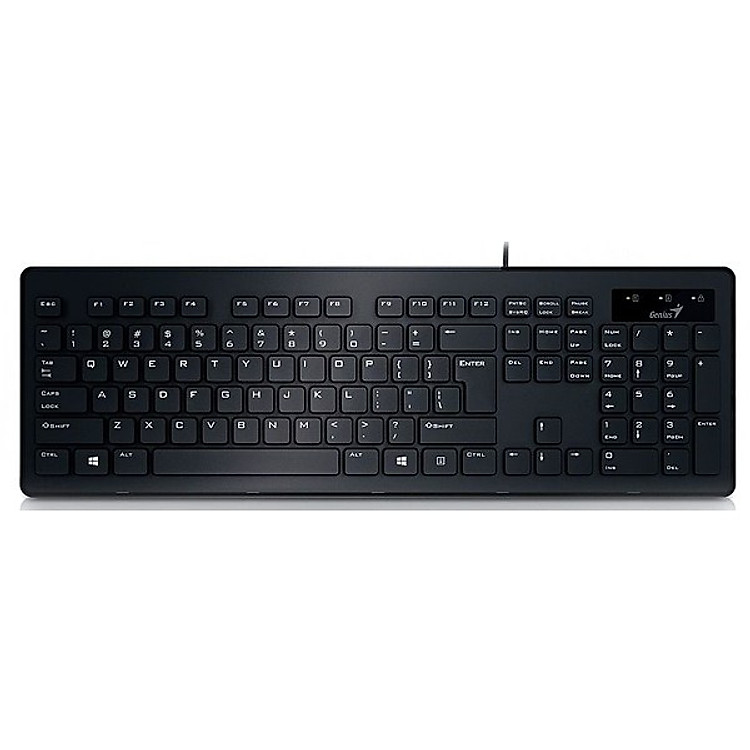 Bàn phím Genius SLIMSTAR 130 Keyboard USB Đen Tứ Gia - Hàng Chính Hãng