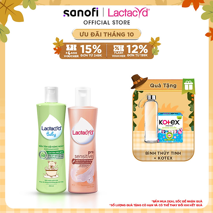 Bộ Dung Dịch Vệ Sinh Lactacyd Pro & Baby Chính hãng Giá tốt