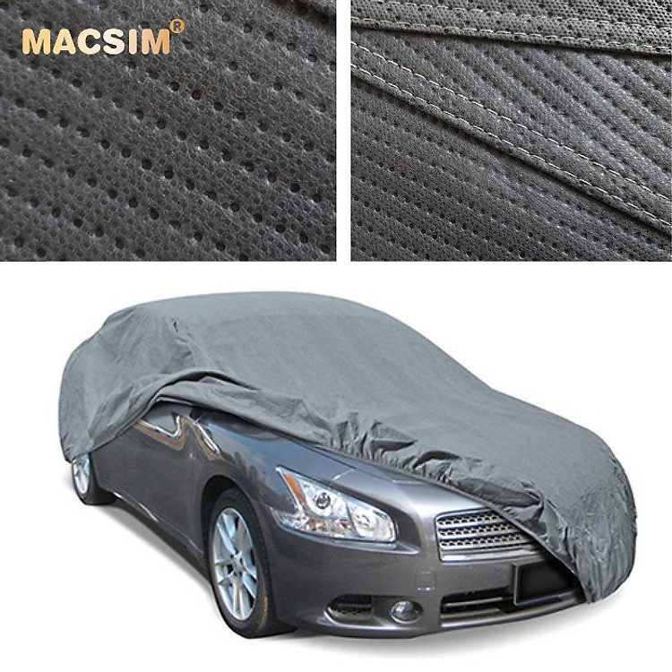 Bạt phủ ô tô chất liệu vải không dệt 4 lớp cao cấp MACSIM cho LEXUS RX màu ghi (dùng trong nhà và ngoài trời)