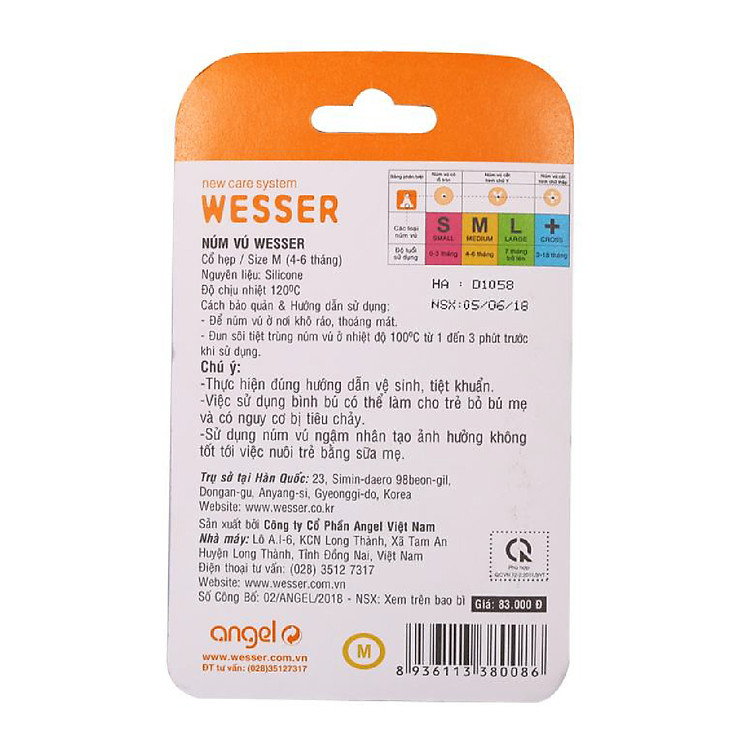 Mua Núm vú Wesser cổ hẹp size M Tiết kiệm - Hình ảnh 3