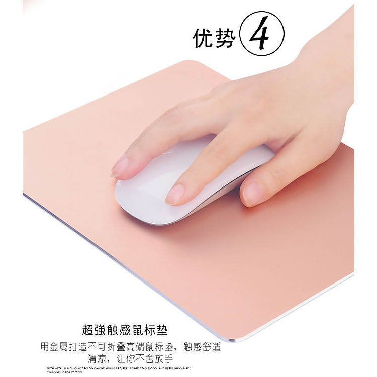 Miếng lót chuột nhôm nguyên khối cao cấp - Hàng chính hãng / Hàng nhập khẩu