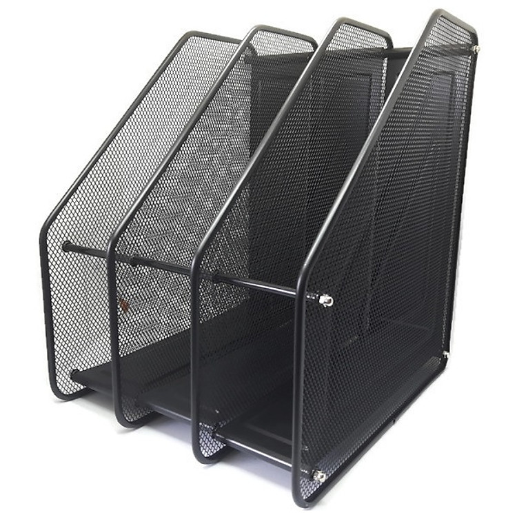 Khay để tài liệu 3 ngăn bằng lưới thép cao cấp (giao màu ngẫu nhiên)