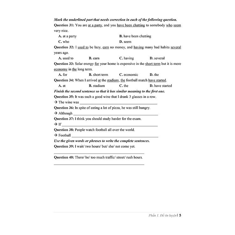 Bộ đề ôn thi vào lớp 10 THPT môn Tiếng Anh - Ảnh 7