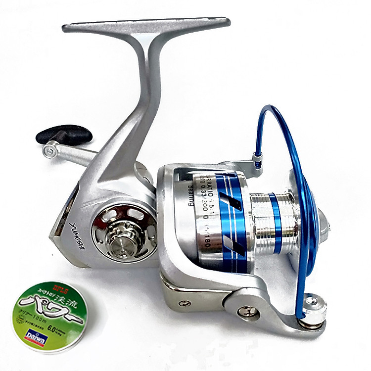 Máy câu cá YUMOSHI AL kim loại - MAL + tặng kèm cuộn cước 7 màu 100m