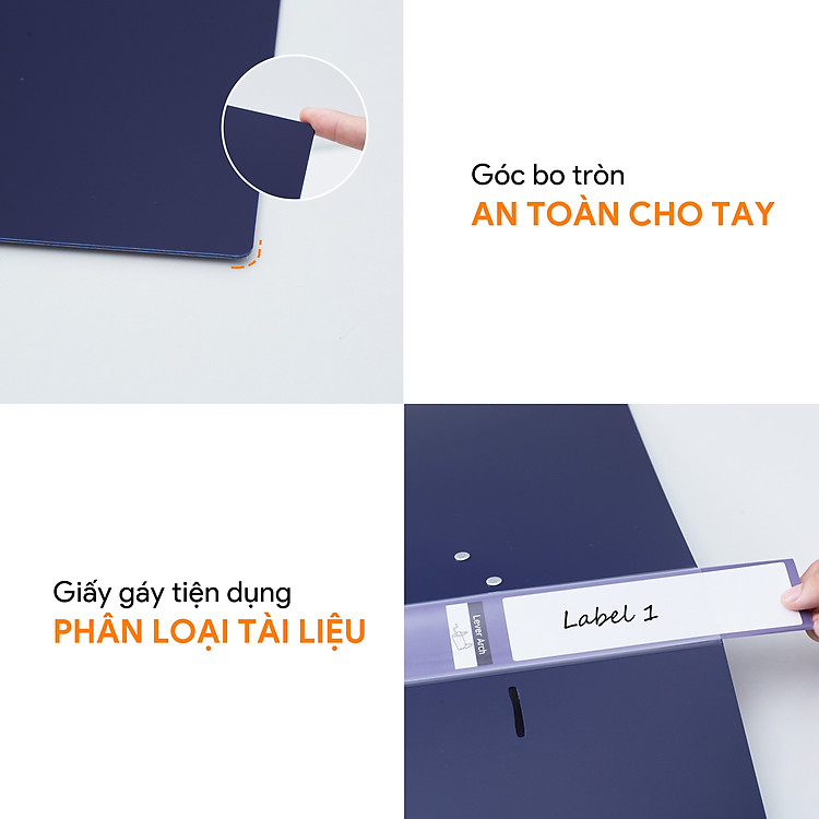 Bìa Còng Bật A4 5cm (Màu Xanh Tím Than) - Ảnh 4