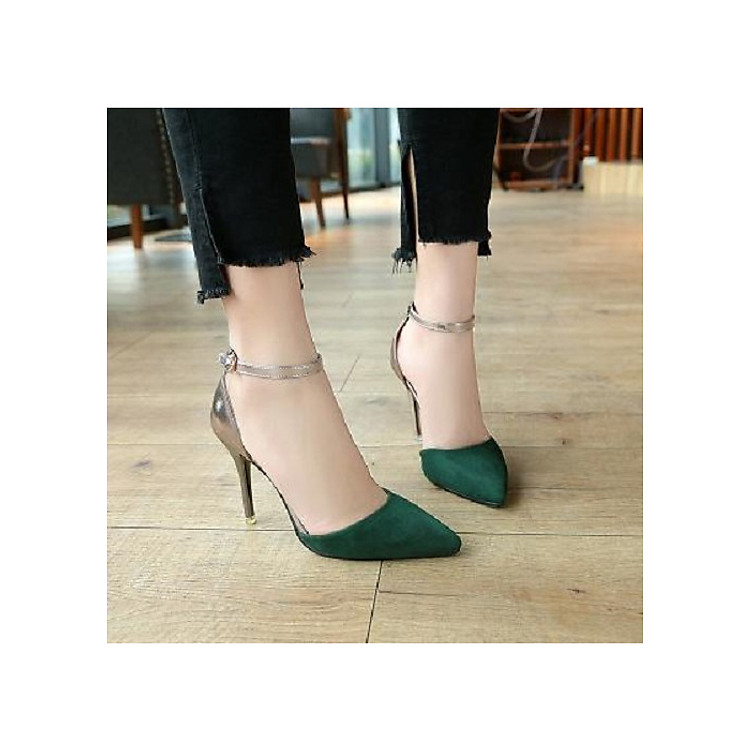 Giày Cao Gót Nữ Đế Nhọn Phối Màu GN21