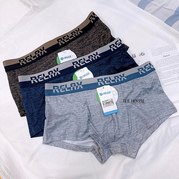 Quần Lót Nam Boxer Relax - Quần Sịp Chất Thun Lạnh Thoải Mái Tặng Vớ Khi Mua Combo 2 Quần.