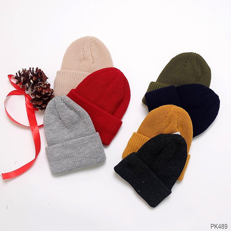 NÓN LEN MÀU TRƠN ĐƠN GIẢN PK489