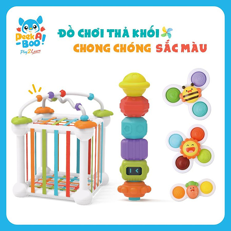 Đồ Chơi Thả Khối PEEK A BOO PAB999 Chính hãng Tiết kiệm - Hình ảnh 4