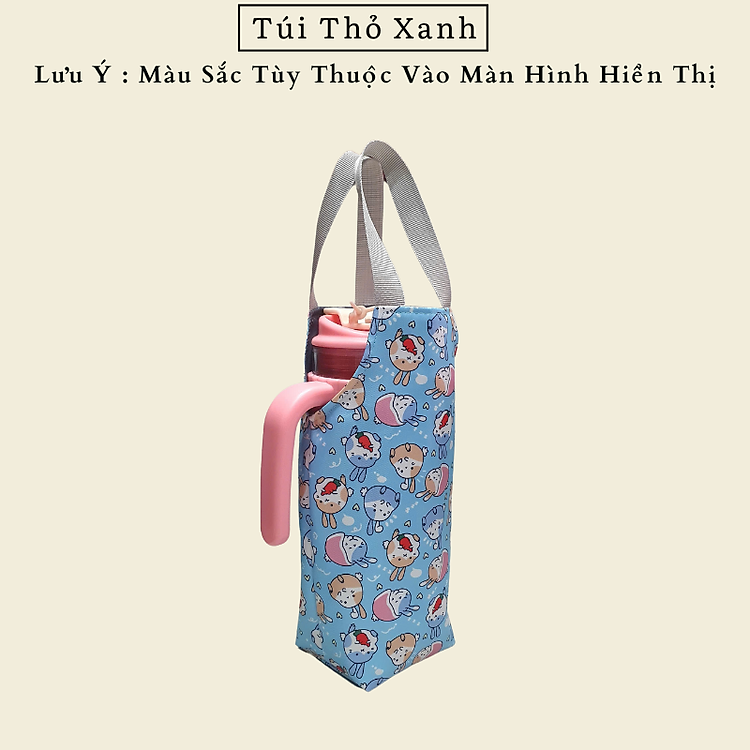 Túi đựng ly giữ nhiệt cho ly có tay cầm 1200ml Mẫu Họa Tiết Hoạt Hình