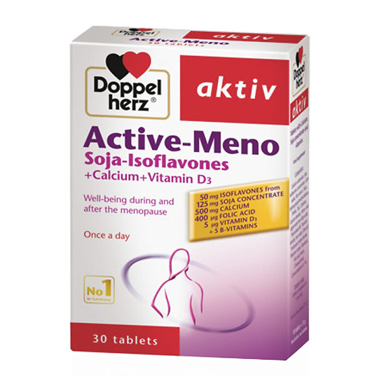 Thực Phẩm Chức Năng Cân Bằng Nội Tiết Tố Nữ, Đẹp Da DoppelHerz Active Meno (30 viên)