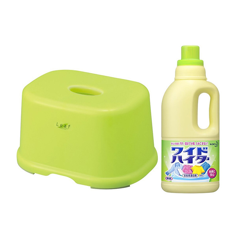 Combo Ghế kê chân bồn cầu + Chai tẩy quần áo màu1000ml - Nội địa Nhật Bản