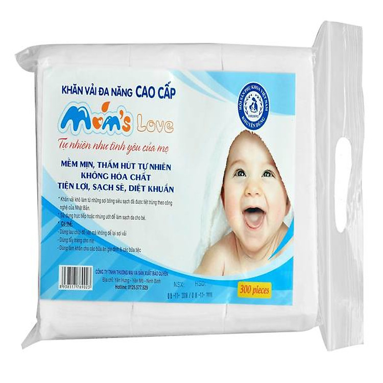 Khăn vải đa năng cao cấp Momlove 300 tờ