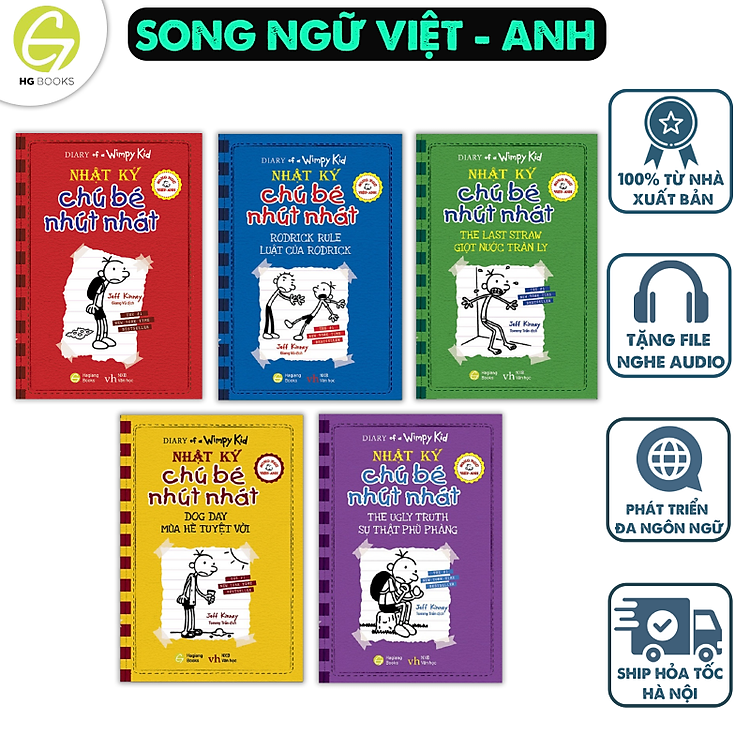 Nhật Ký Chú Bé Nhút Nhát song ngữ – Diary Of A Wimpy Kid