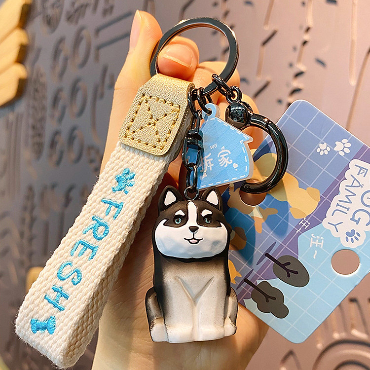 Móc Khóa Dog Family Key Chain Treo Túi Xách Cặp Táp