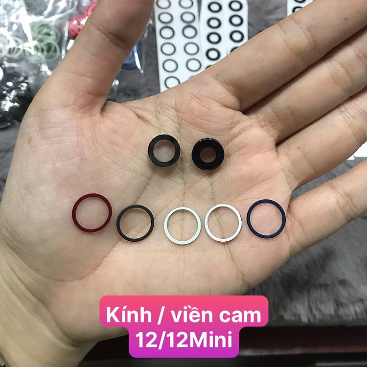 Kính camera, viền camera thay thế cho iphone 12 mini/ 12/ 12 pro/ 12 pro max đủ màu