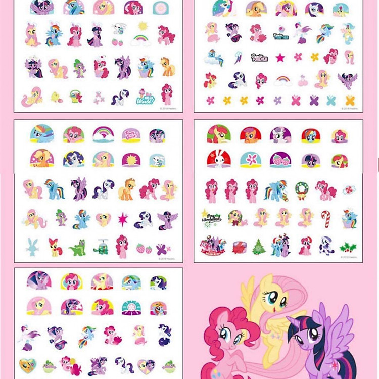 Combo 5 miếng hình nail dán móng tay cho bé gái ( Nhiều mẫu )