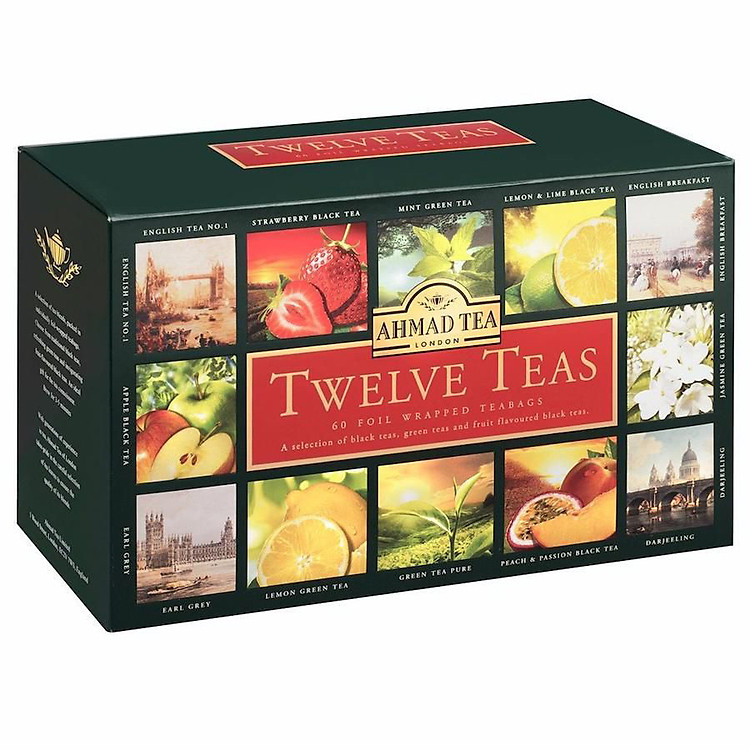 Bộ sưu tập 12 Vị Trà AHMAD hộp 60 gói x 2g